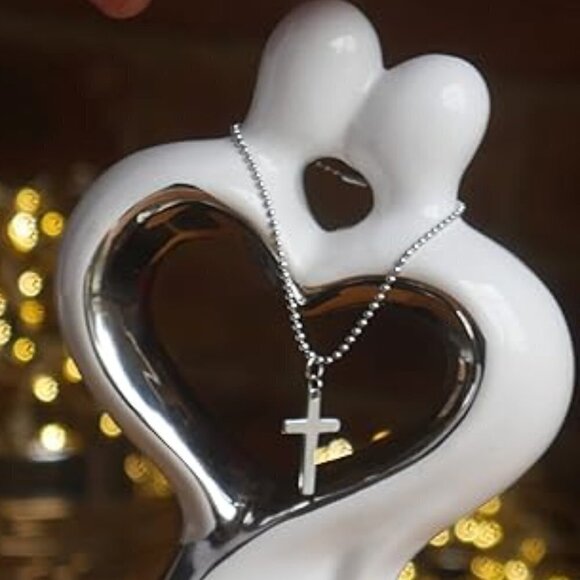 Christian Wedding Statue with Cross in Heart - BRAND NEW - Picture 3 of 5